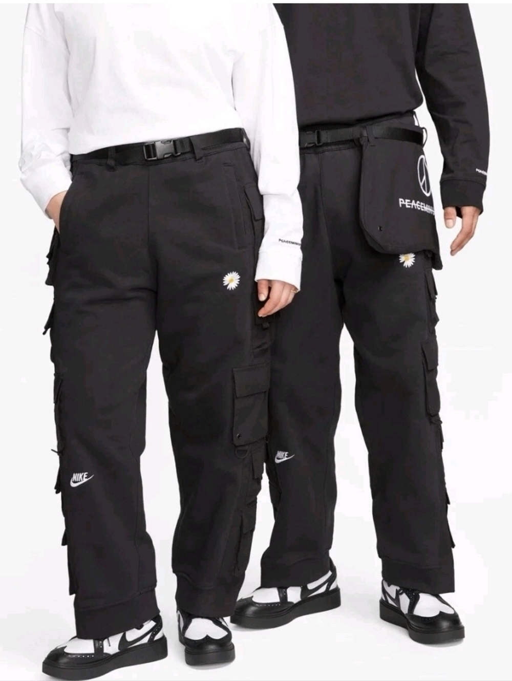 Nike x Peaceminusone G Dragon Wide Black Pants  Men's Size Medium